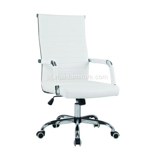 Cadeira de escritório com encosto alto branco
